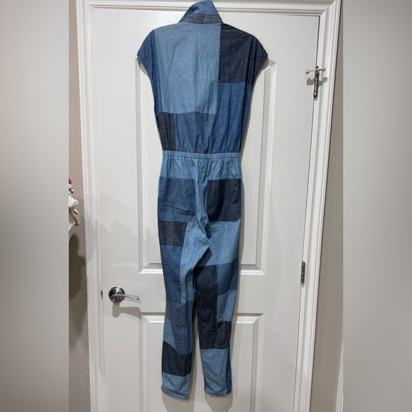NWT Vintage 3.1 Phillip Lim Blue Patchwork Jumpsuit - Picture 7 of 8